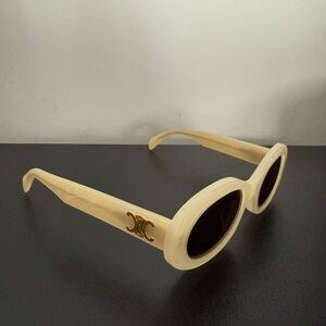 Celine Ivory Sunglasses with Gold Accent
